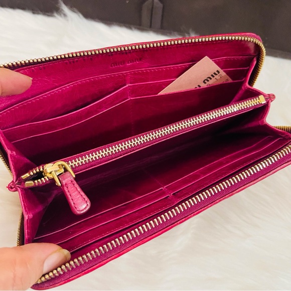 Miu Miu Leather Zip Around Wallet - Picture 7 of 14